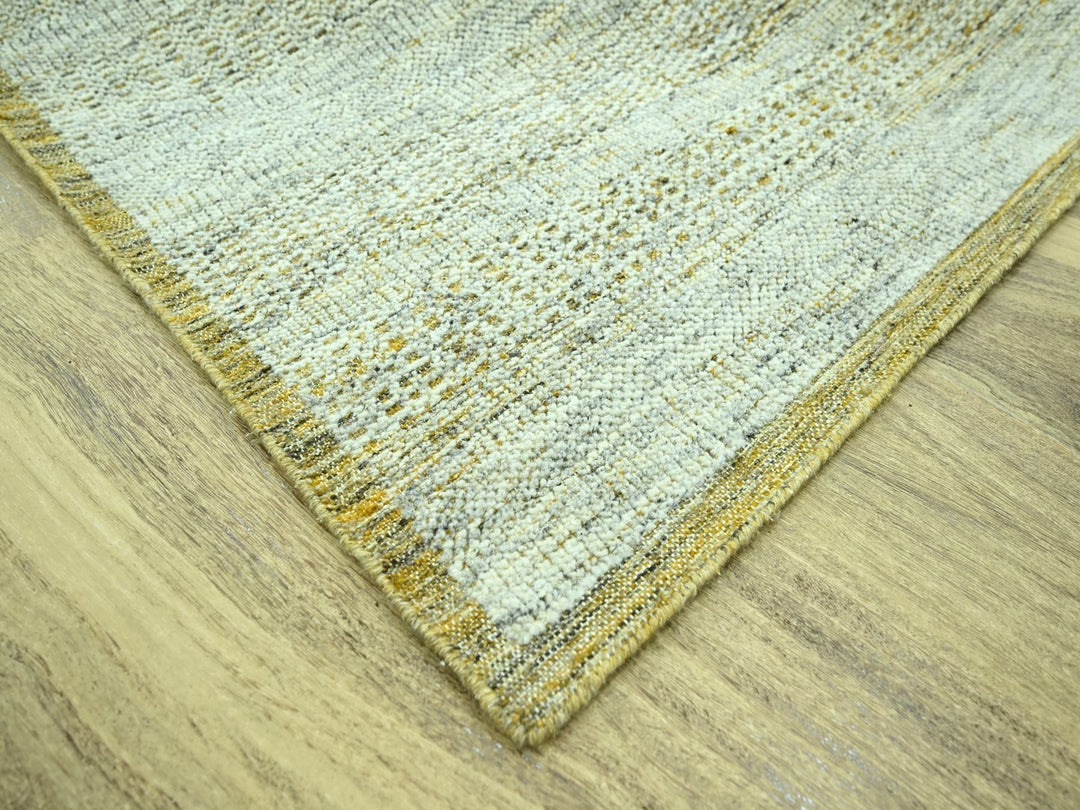 10'0" x 13'11" New Hand Knotted Yellow Wool Rectangle Oriental Rug - MOA10276934