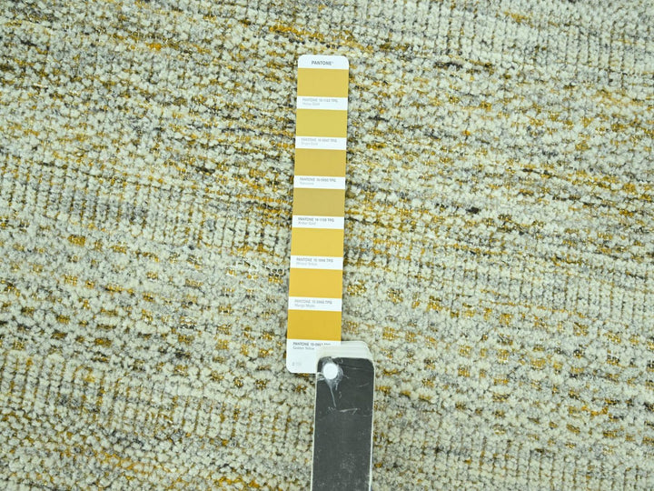 10'0" x 13'11" New Hand Knotted Yellow Wool Rectangle Oriental Rug - MOA10276934