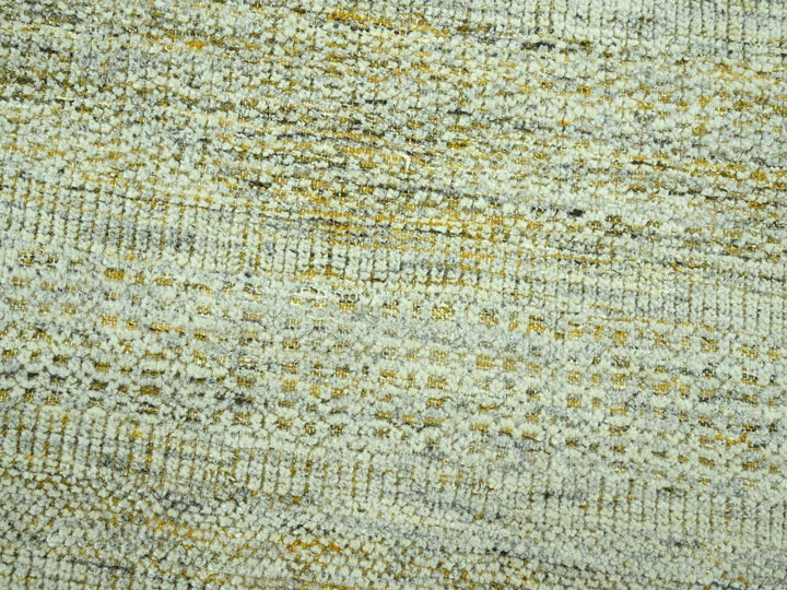 10'0" x 13'11" New Hand Knotted Yellow Wool Rectangle Oriental Rug - MOA10276934