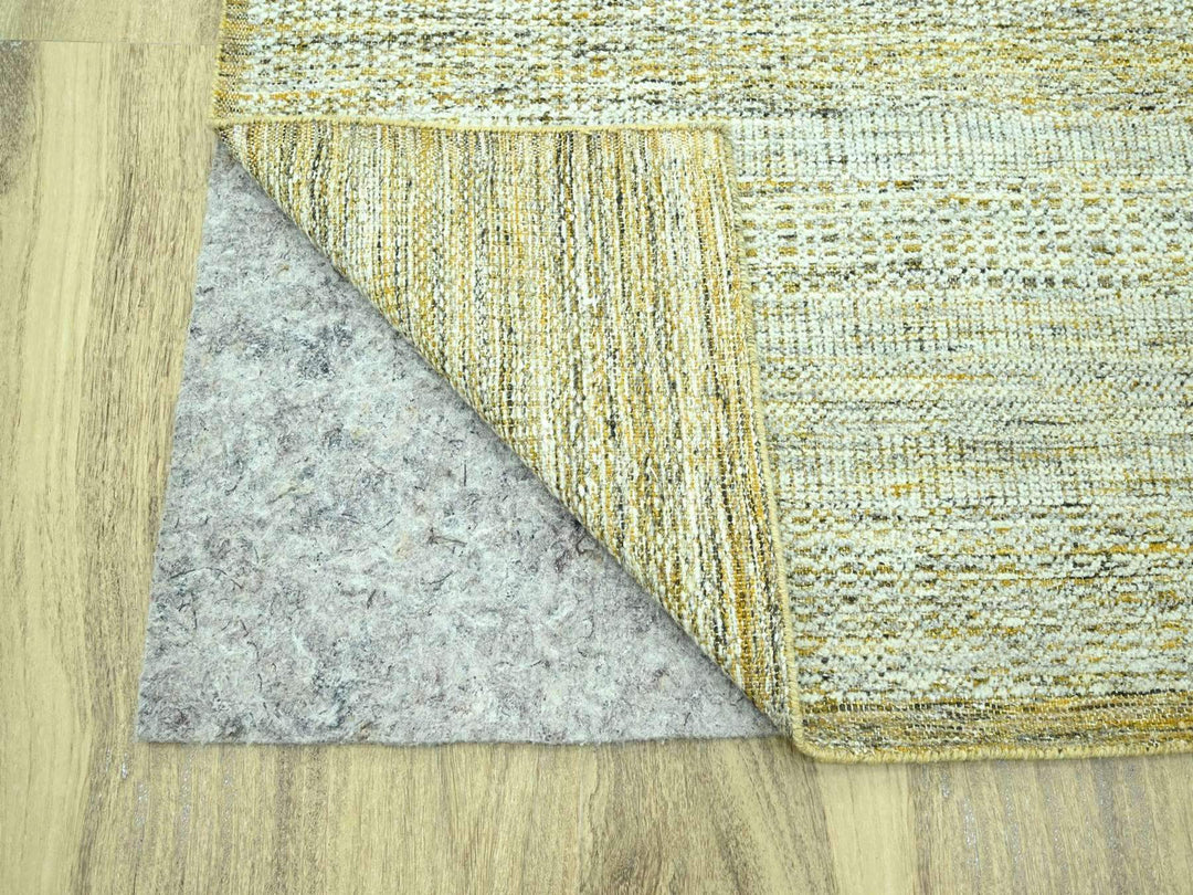 8'1" x 10'2" New Hand Knotted Yellow Wool Rectangle Oriental Rug - MOA10276935