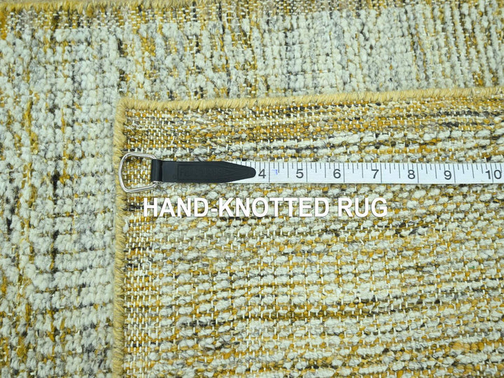 2'0" x 3'0" New Hand Knotted Yellow Wool Rectangle Oriental Rug - MOA10276936