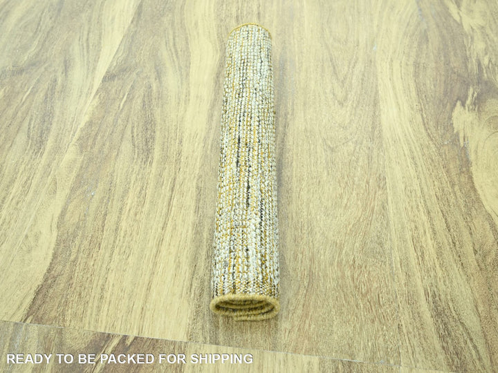 2'0" x 3'0" New Hand Knotted Yellow Wool Rectangle Oriental Rug - MOA10276936