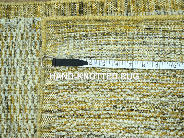 2'0" x 3'0" New Hand Knotted Yellow Wool Rectangle Oriental Rug - MOA10276938