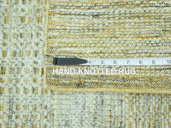 2'0" x 3'0" New Hand Knotted Yellow Wool Rectangle Oriental Rug - MOA10276939