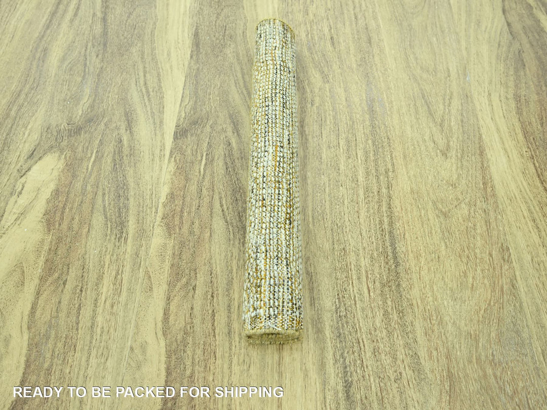 2'0" x 3'0" New Hand Knotted Yellow Wool Rectangle Oriental Rug - MOA10276939