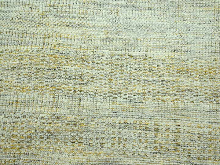 7'11" x 9'10" New Hand Knotted Yellow Wool Rectangle Oriental Rug - MOA10276940