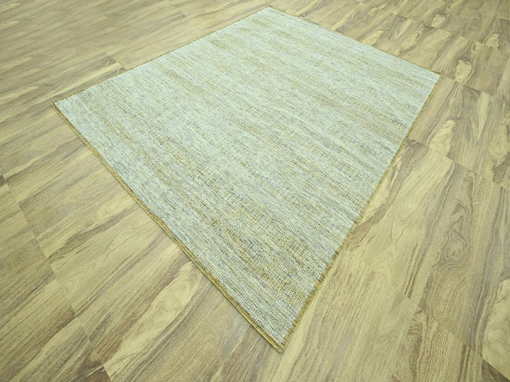 8'2" x 10'0" New Hand Knotted Yellow Wool Rectangle Oriental Rug - MOA10276941