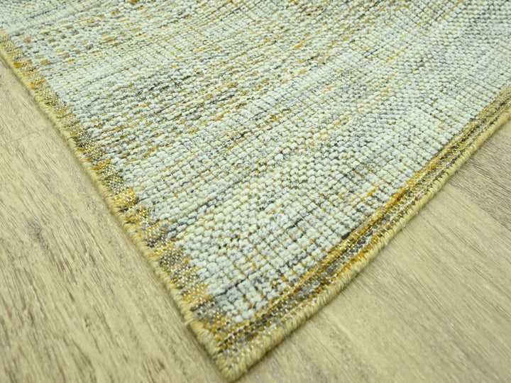 8'2" x 10'0" New Hand Knotted Yellow Wool Rectangle Oriental Rug - MOA10276941