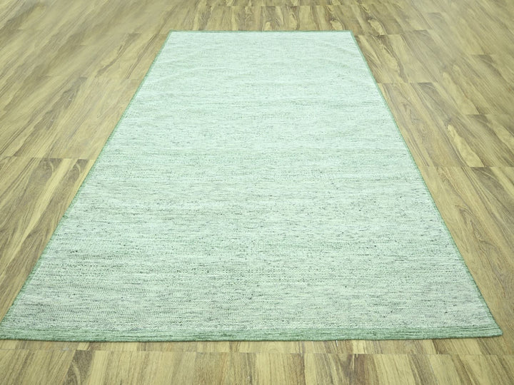 8'11" x 12'1" New Hand Knotted Green Wool Rectangle Oriental Rug - MOA10276942
