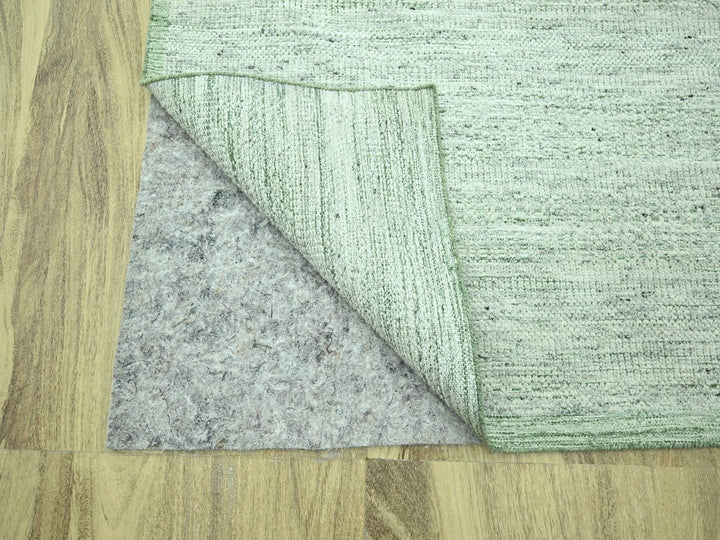 8'11" x 12'1" New Hand Knotted Green Wool Rectangle Oriental Rug - MOA10276942