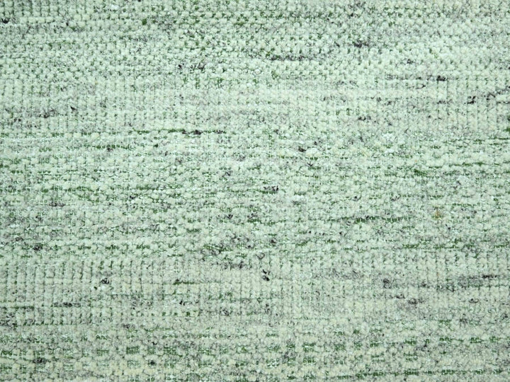 8'11" x 12'1" New Hand Knotted Green Wool Rectangle Oriental Rug - MOA10276942