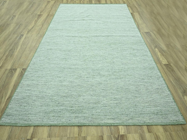 9'11" x 14'0" New Hand Knotted Green Wool Rectangle Oriental Rug - MOA10276943