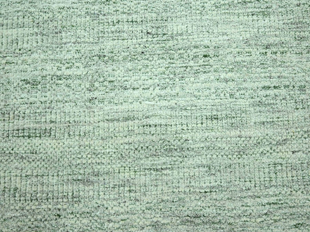 9'11" x 14'0" New Hand Knotted Green Wool Rectangle Oriental Rug - MOA10276943