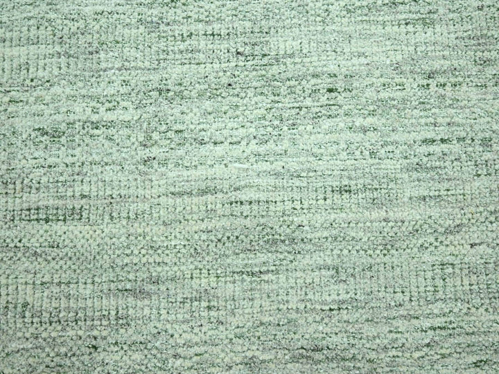 9'11" x 14'0" New Hand Knotted Green Wool Rectangle Oriental Rug - MOA10276943