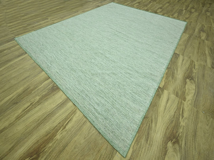 11'10" x 14'10" New Hand Knotted Green Wool Rectangle Oriental Rug - MOA10276944