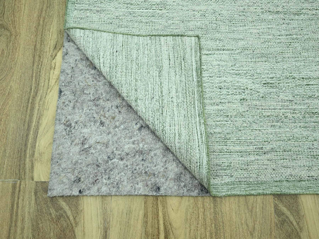 11'10" x 14'10" New Hand Knotted Green Wool Rectangle Oriental Rug - MOA10276944