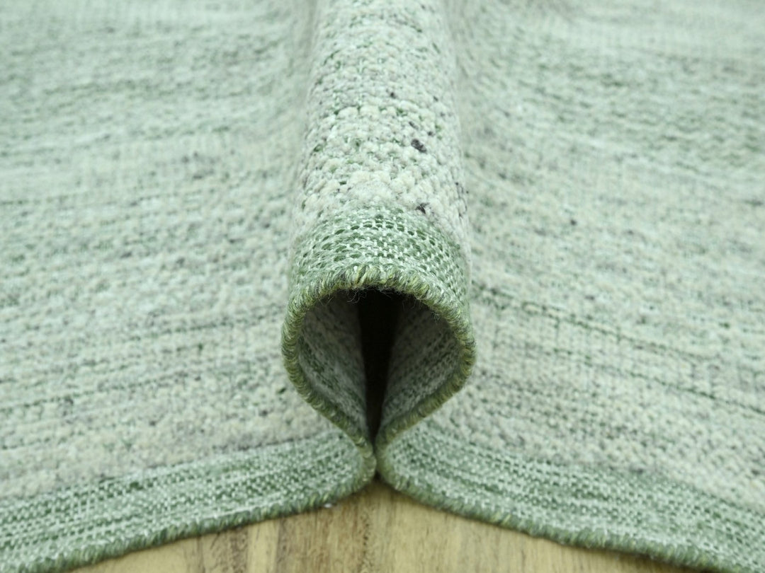 11'10" x 14'10" New Hand Knotted Green Wool Rectangle Oriental Rug - MOA10276944