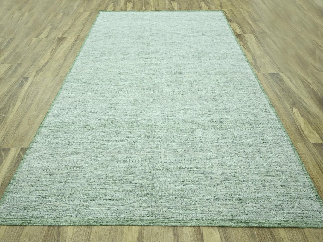 9'10" x 14'0" New Hand Knotted Green Wool Rectangle Oriental Rug - MOA10276945