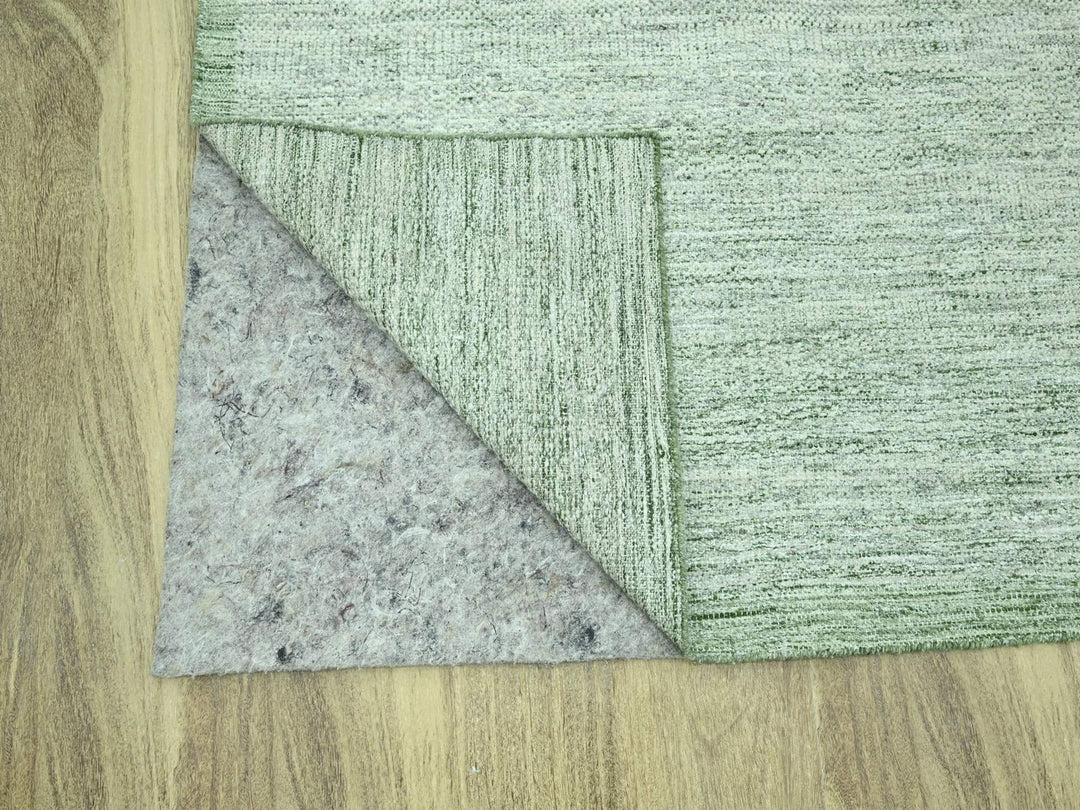 9'10" x 14'0" New Hand Knotted Green Wool Rectangle Oriental Rug - MOA10276945