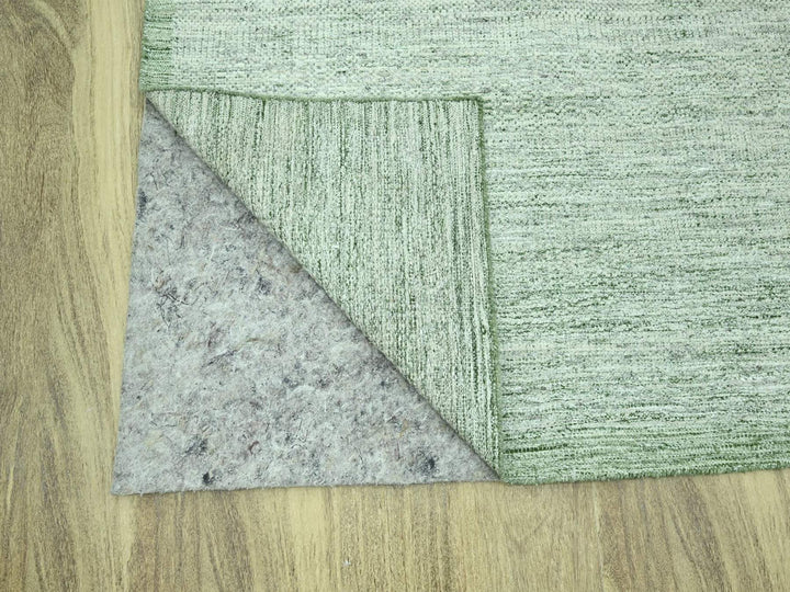 9'10" x 14'0" New Hand Knotted Green Wool Rectangle Oriental Rug - MOA10276945