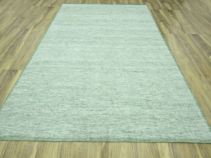 8'10" x 11'10" New Hand Knotted Green Wool Rectangle Oriental Rug - MOA10276946