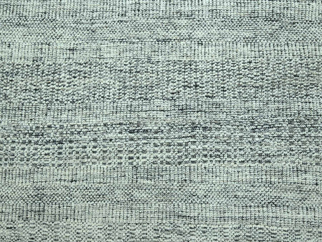 12'1" x 15'1" New Hand Knotted Black Wool Rectangle Oriental Rug - MOA10276949