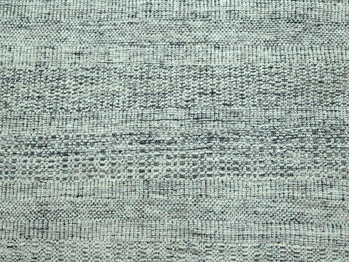 12'1" x 15'1" New Hand Knotted Black Wool Rectangle Oriental Rug - MOA10276949