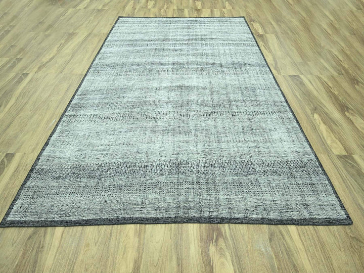 9'1" x 12'0" New Hand Knotted Black Wool Rectangle Oriental Rug - MOA10276950