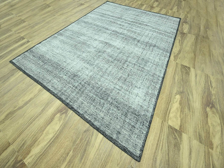 9'1" x 12'0" New Hand Knotted Black Wool Rectangle Oriental Rug - MOA10276950