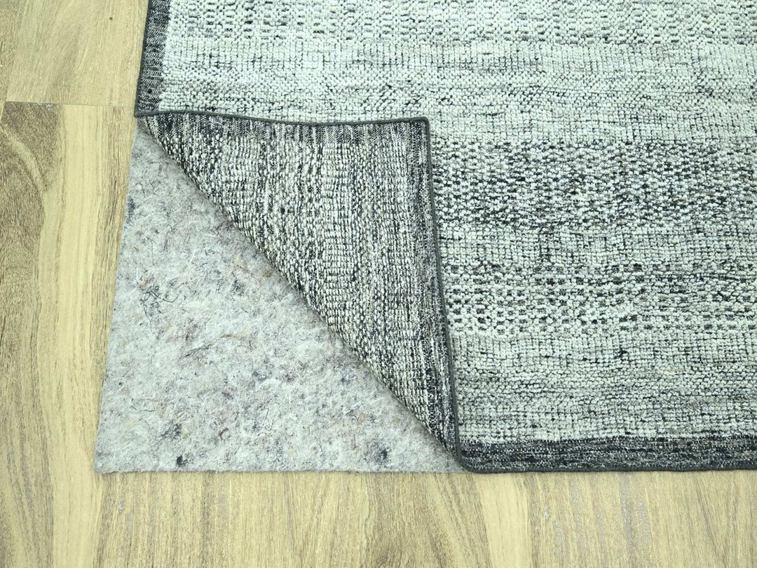 9'1" x 12'0" New Hand Knotted Black Wool Rectangle Oriental Rug - MOA10276950