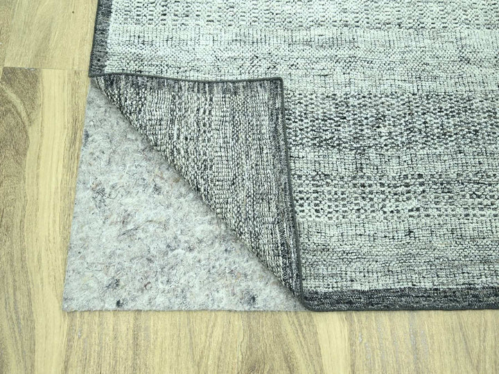 9'1" x 12'0" New Hand Knotted Black Wool Rectangle Oriental Rug - MOA10276950