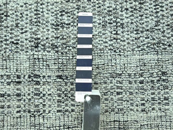 9'1" x 12'0" New Hand Knotted Black Wool Rectangle Oriental Rug - MOA10276950