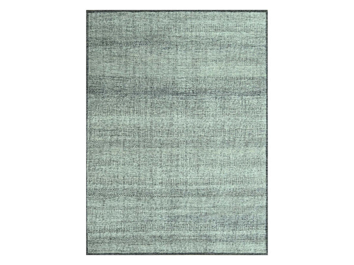 9'0" x 12'1" New Hand Knotted Black Wool Rectangle Oriental Rug - MOA10276951