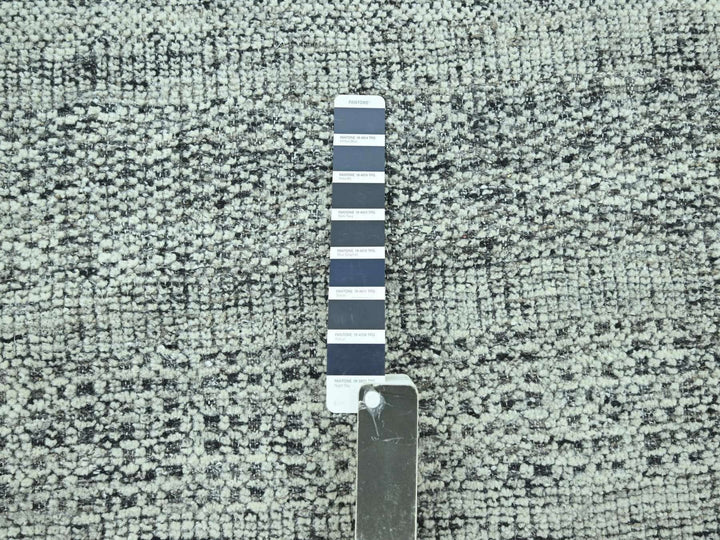 9'0" x 12'1" New Hand Knotted Black Wool Rectangle Oriental Rug - MOA10276951