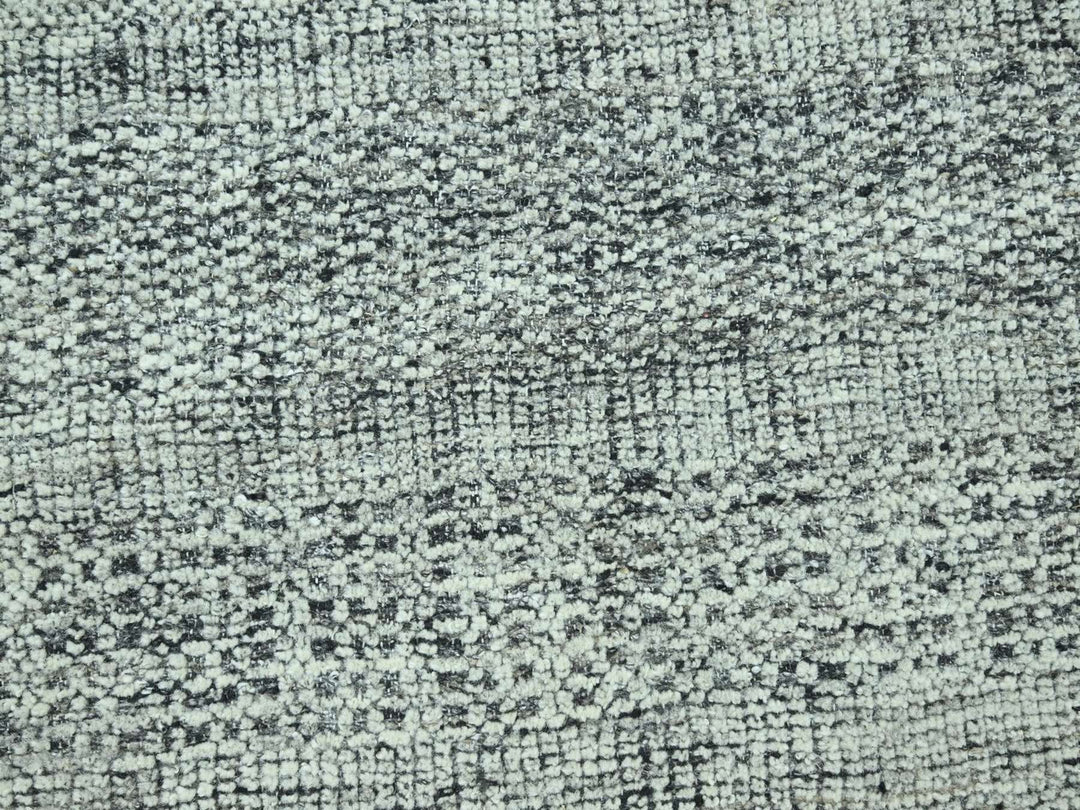 9'0" x 12'1" New Hand Knotted Black Wool Rectangle Oriental Rug - MOA10276951