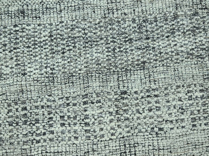 9'0" x 12'1" New Hand Knotted Black Wool Rectangle Oriental Rug - MOA10276951