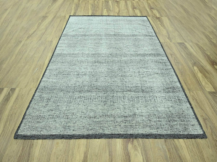 8'2" x 10'0" New Hand Knotted Black Wool Rectangle Oriental Rug - MOA10276952