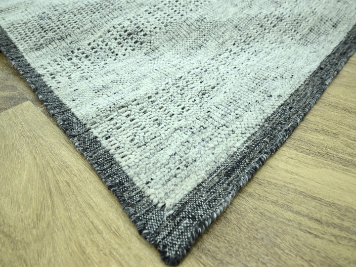 8'2" x 10'0" New Hand Knotted Black Wool Rectangle Oriental Rug - MOA10276952