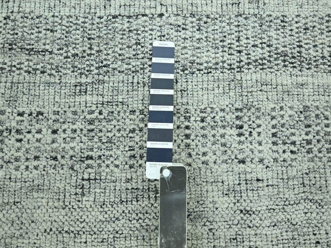 8'2" x 10'0" New Hand Knotted Black Wool Rectangle Oriental Rug - MOA10276952