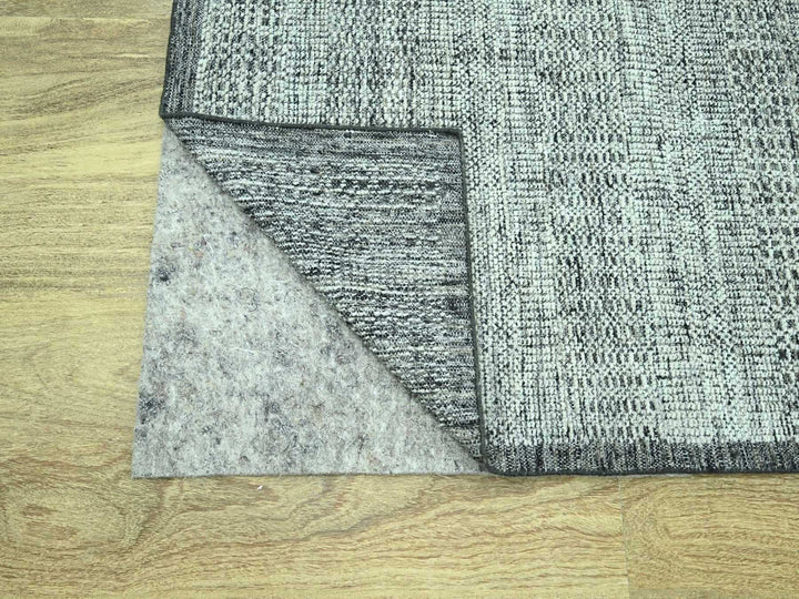 8'3" x 10'2" New Hand Knotted Black Wool Rectangle Oriental Rug - MOA10276953