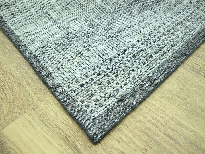 8'3" x 10'2" New Hand Knotted Black Wool Rectangle Oriental Rug - MOA10276953