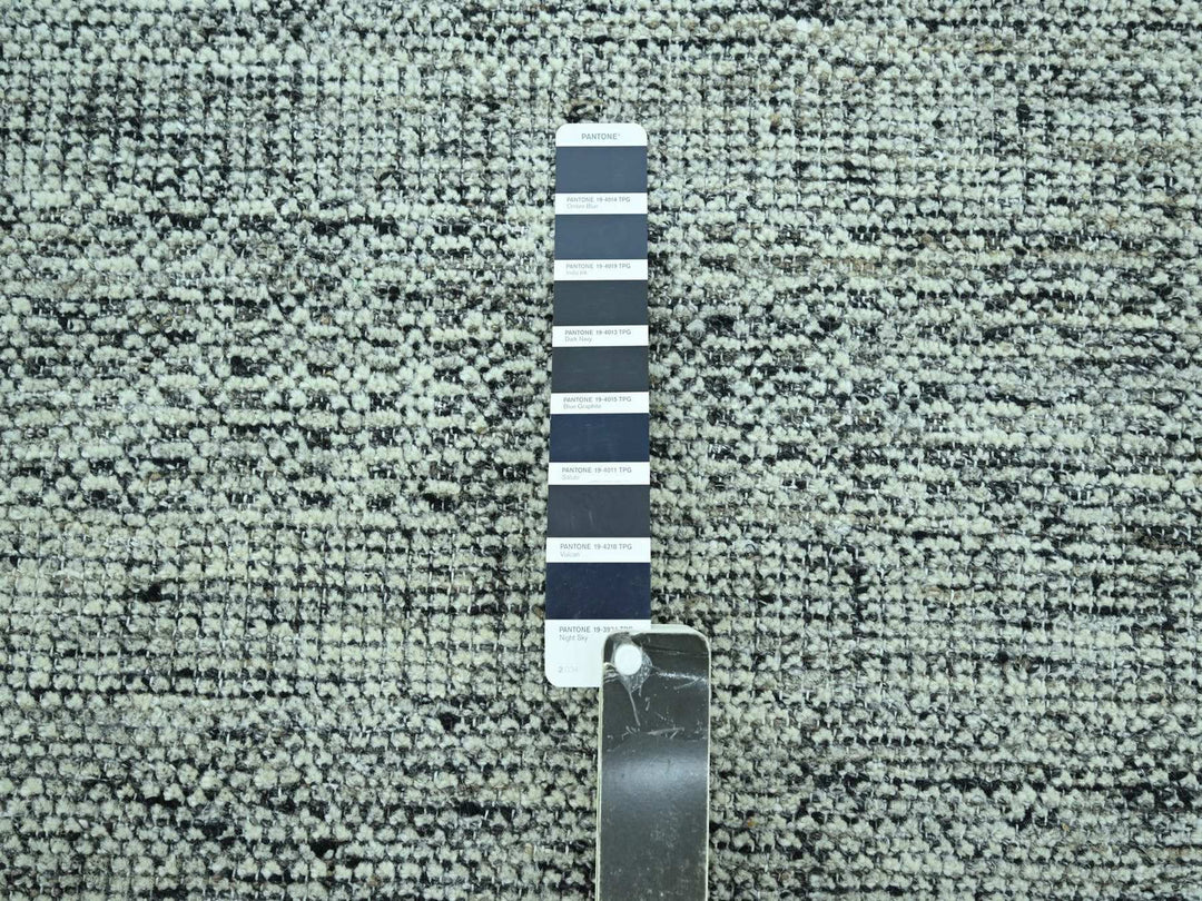 8'3" x 10'2" New Hand Knotted Black Wool Rectangle Oriental Rug - MOA10276953