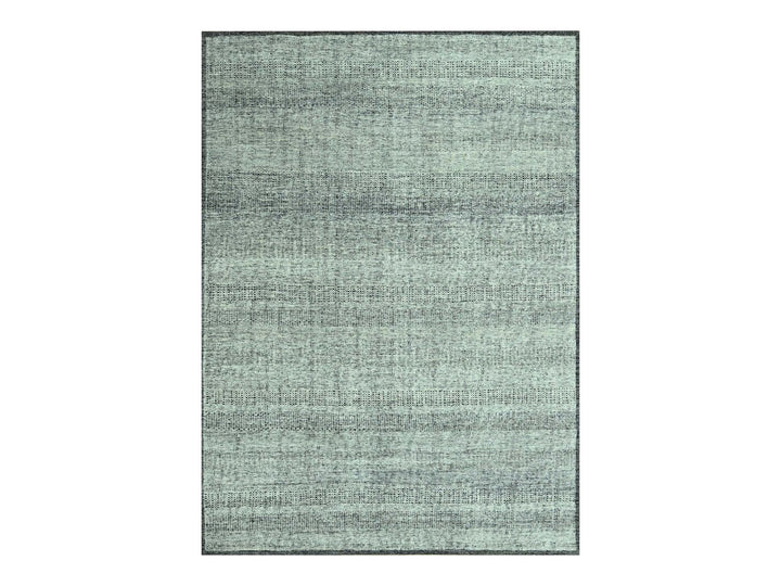 6'2" x 9'0" New Hand Knotted Black Wool Rectangle Oriental Rug - MOA10276954