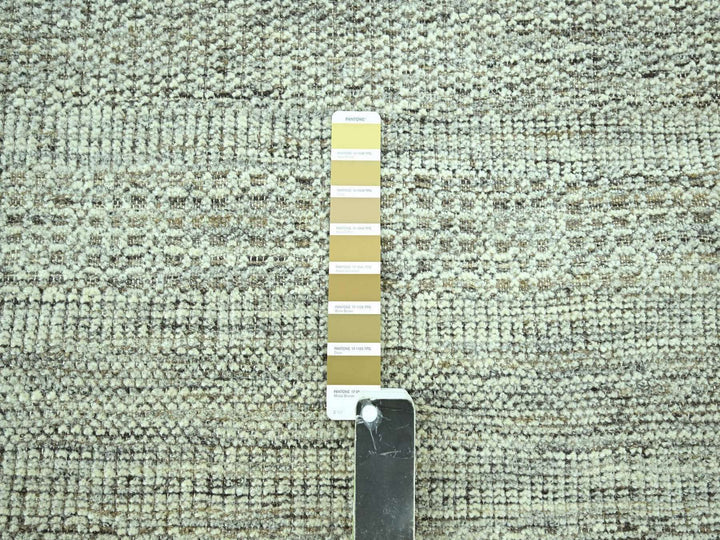 10'4" x 14'0" New Hand Knotted Brown Wool Rectangle Oriental Rug - MOA10276959