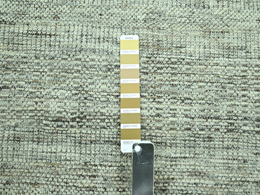 10'1" x 14'3" New Hand Knotted Brown Wool Rectangle Oriental Rug - MOA10276960