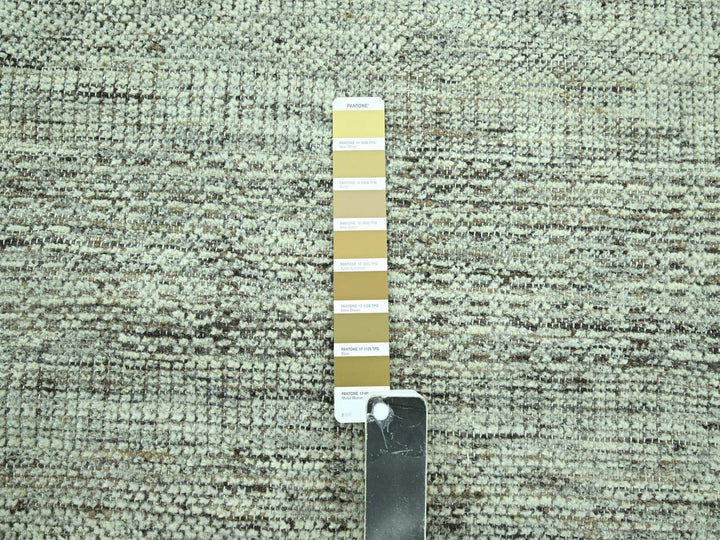 10'1" x 14'3" New Hand Knotted Brown Wool Rectangle Oriental Rug - MOA10276960