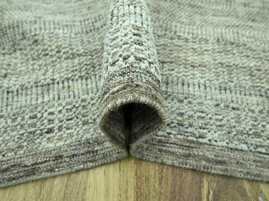 10'4" x 13'11" New Hand Knotted Brown Wool Rectangle Oriental Rug - MOA10276961