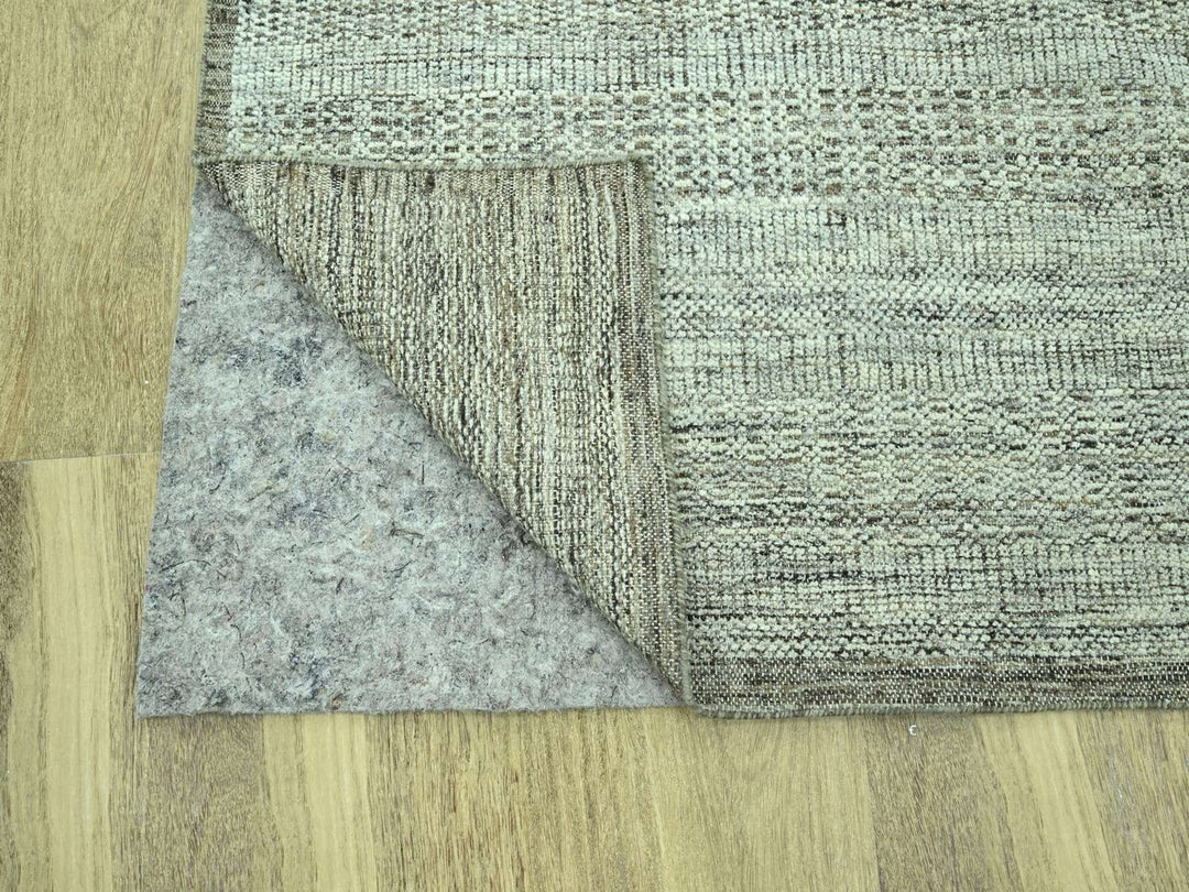 9'3" x 12'2" New Hand Knotted Brown Wool Rectangle Oriental Rug - MOA10276962