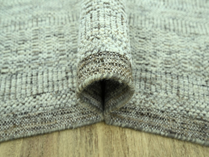 9'3" x 12'2" New Hand Knotted Brown Wool Rectangle Oriental Rug - MOA10276962