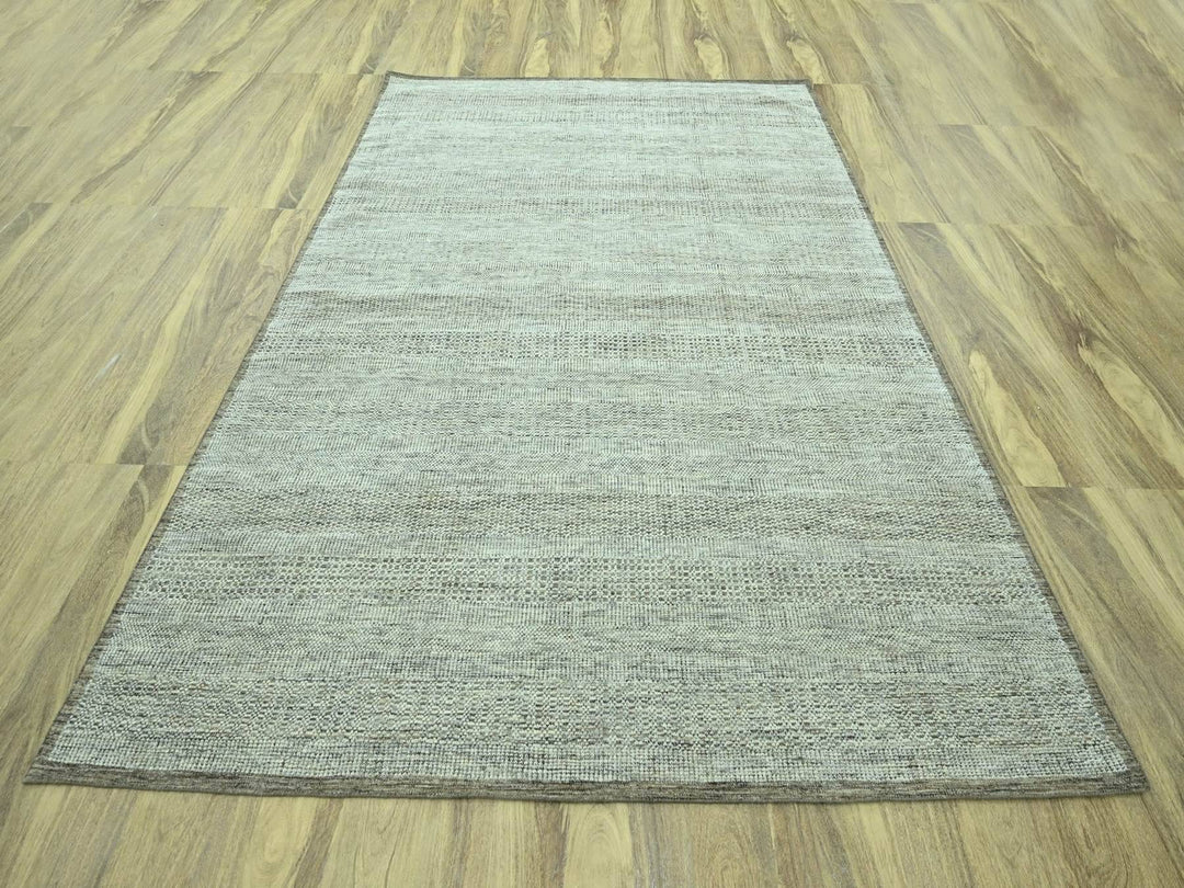 8'2" x 10'3" New Hand Knotted Brown Wool Rectangle Oriental Rug - MOA10276964